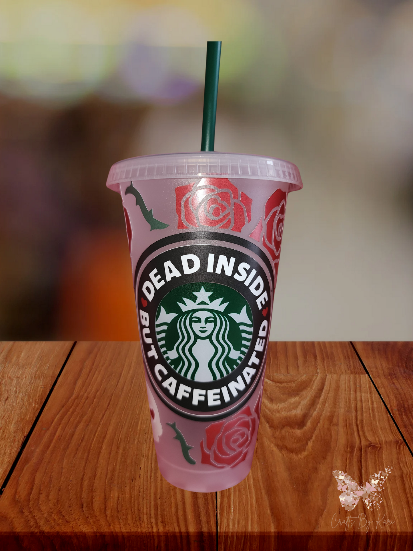 24oz Caffeinated Drinkware Cup with Lid and Straw