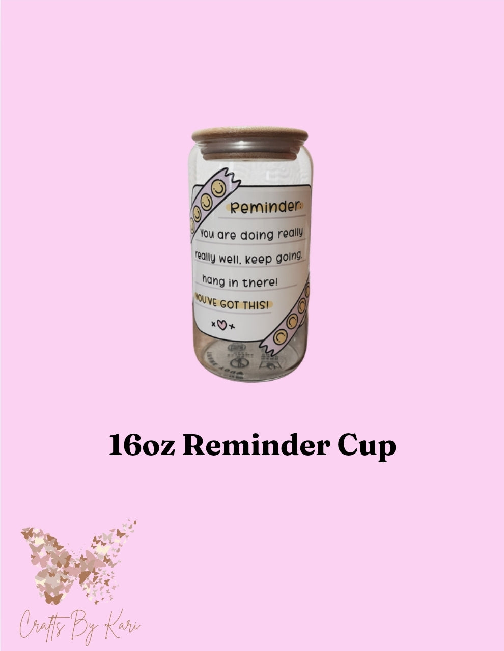 Reminder Note 16oz Libbey Glass Cup | Cold Beverages