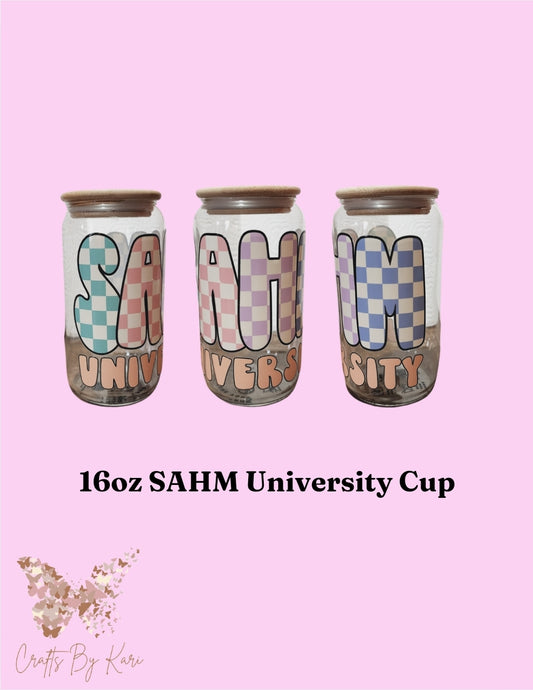 Libbey Glass Cup - 16oz SAHM University Design