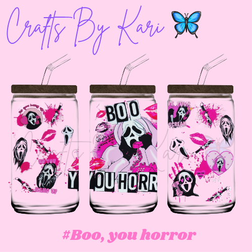 Boo, you horror 16oz Libbey Glass Cup | Cold Beverages